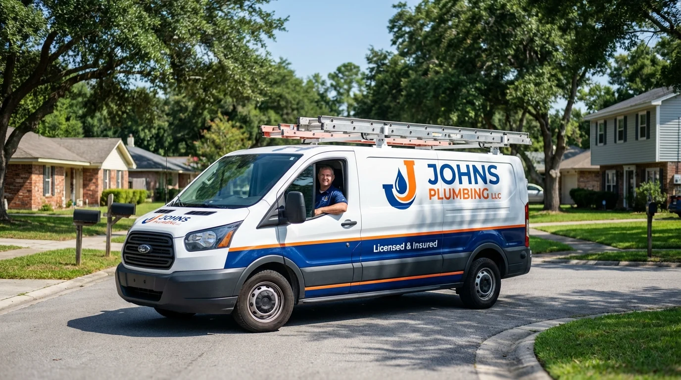 Johns Plumbing LLC service van in Julesburg, CO