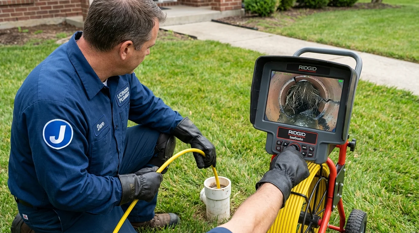 Sewer camera inspection being performed by Johns Plumbing LLC in Julesburg
